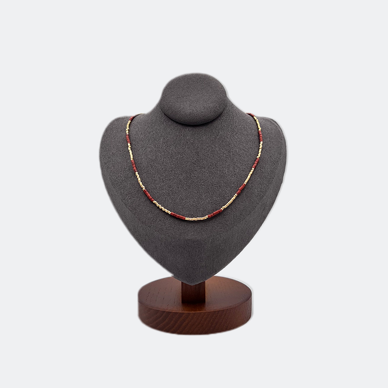 Miyuki-eed-Choker---Red-Jasper