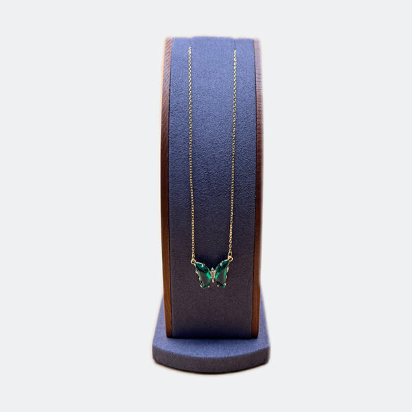 Necklace butterfly-green